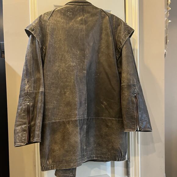 Rare “Mad Max” Themed 1980’s Leather Jacket - Made in the USA - Sm - Picture 4 of 16